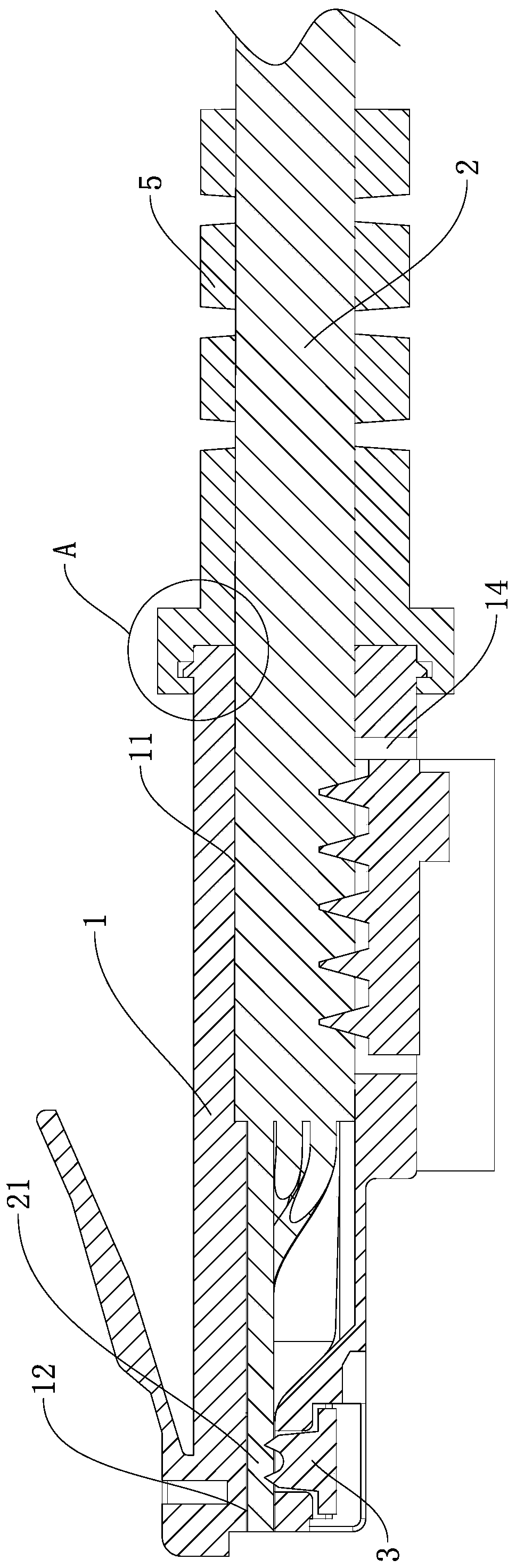 Network communication connector with wire protecting sleeve