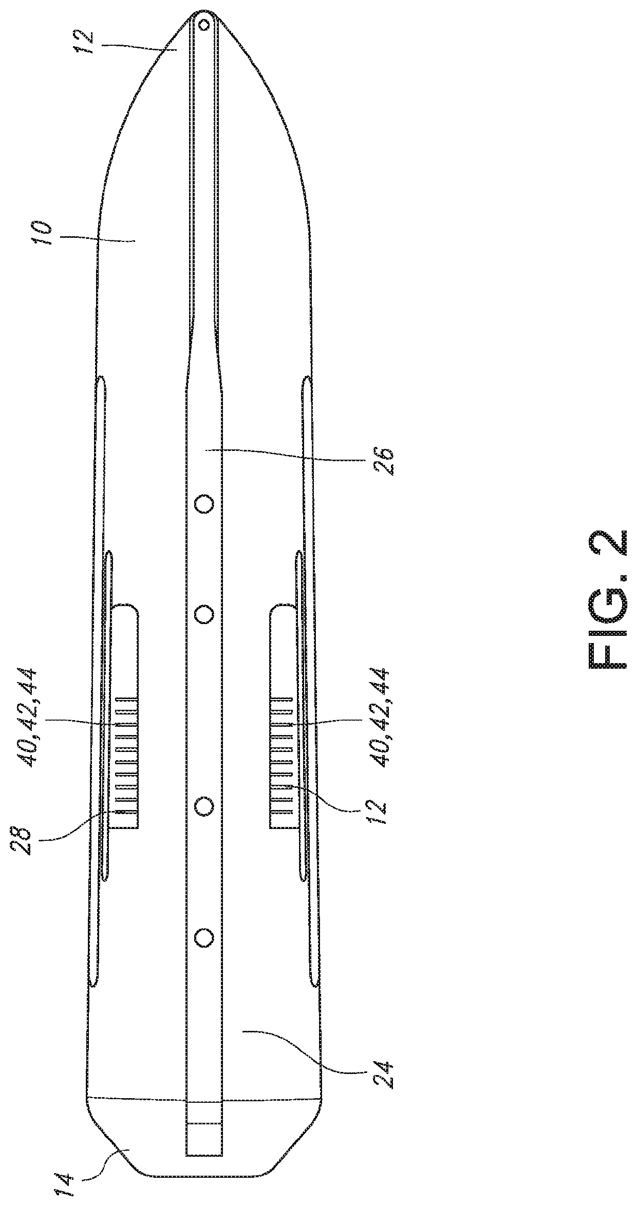 Vented ski with modified keel