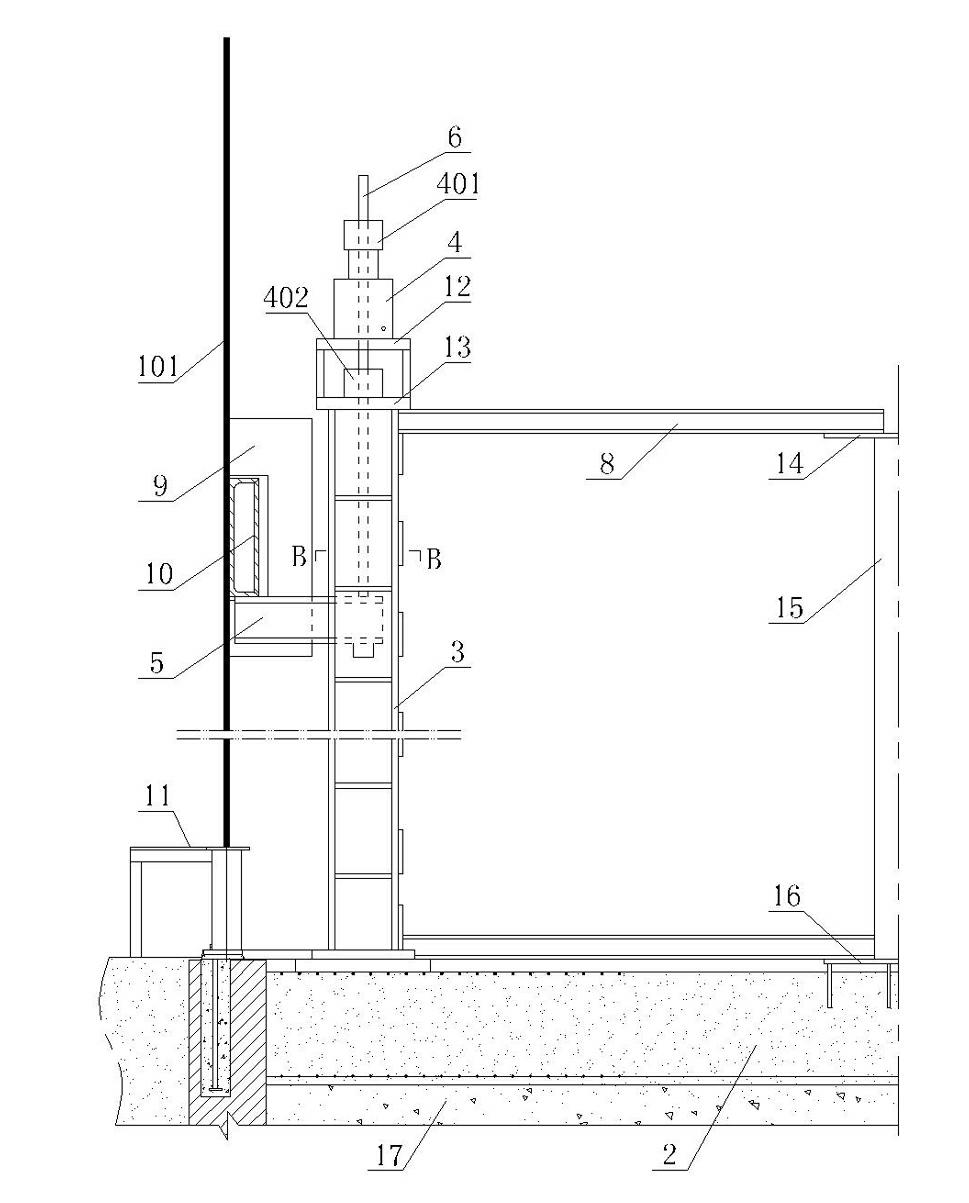 Hydraulic lifting inverted construction method for steel inner cylinder of chimney in thermal power plant