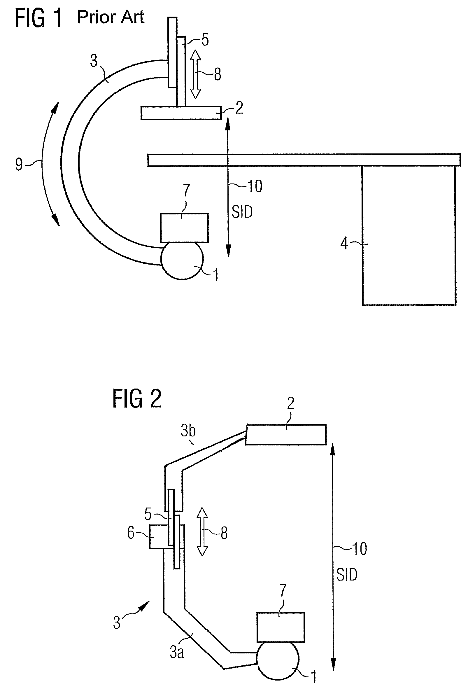 Medical system having a C-arm