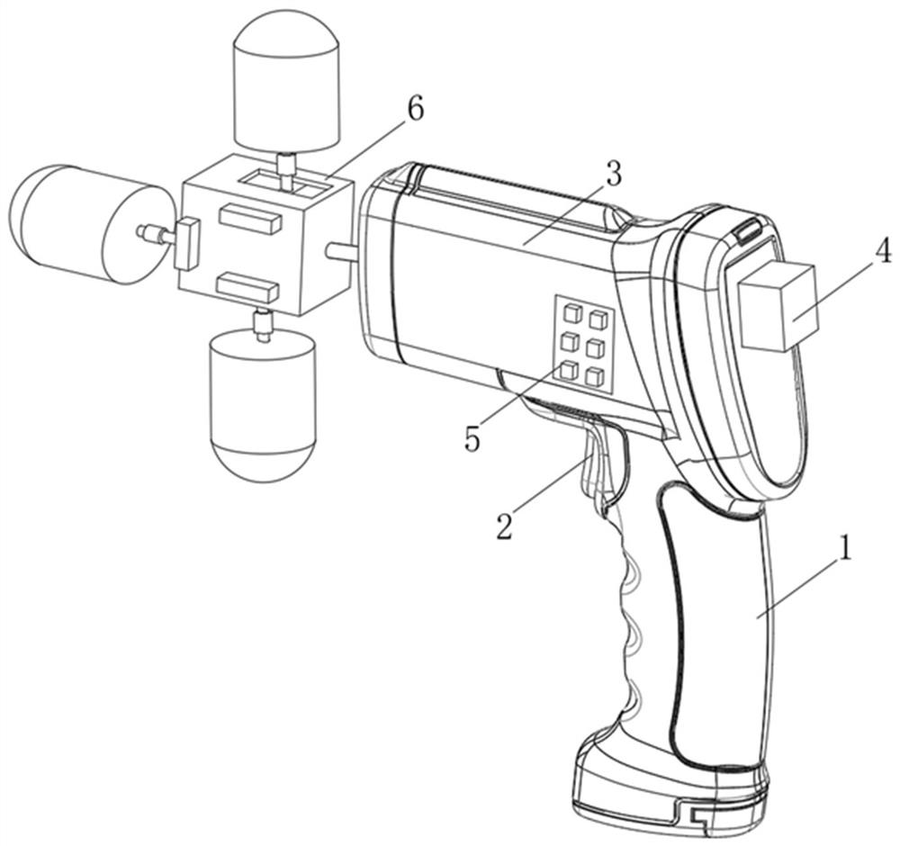 Circulating massage type muscle fascia gun and using method thereof