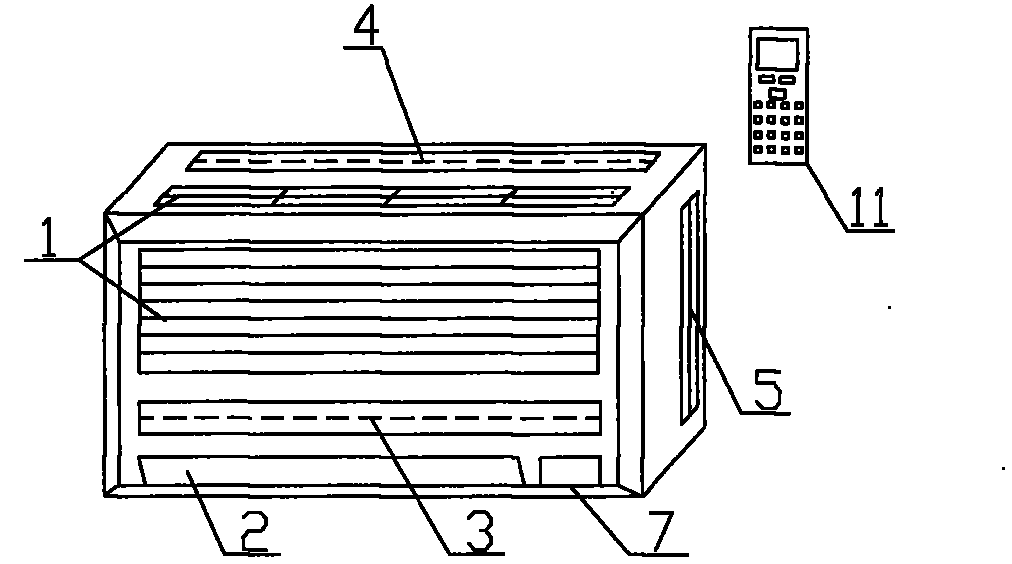 High-comfort-degree secondary return air room air conditioner with supply air temperature adjustable