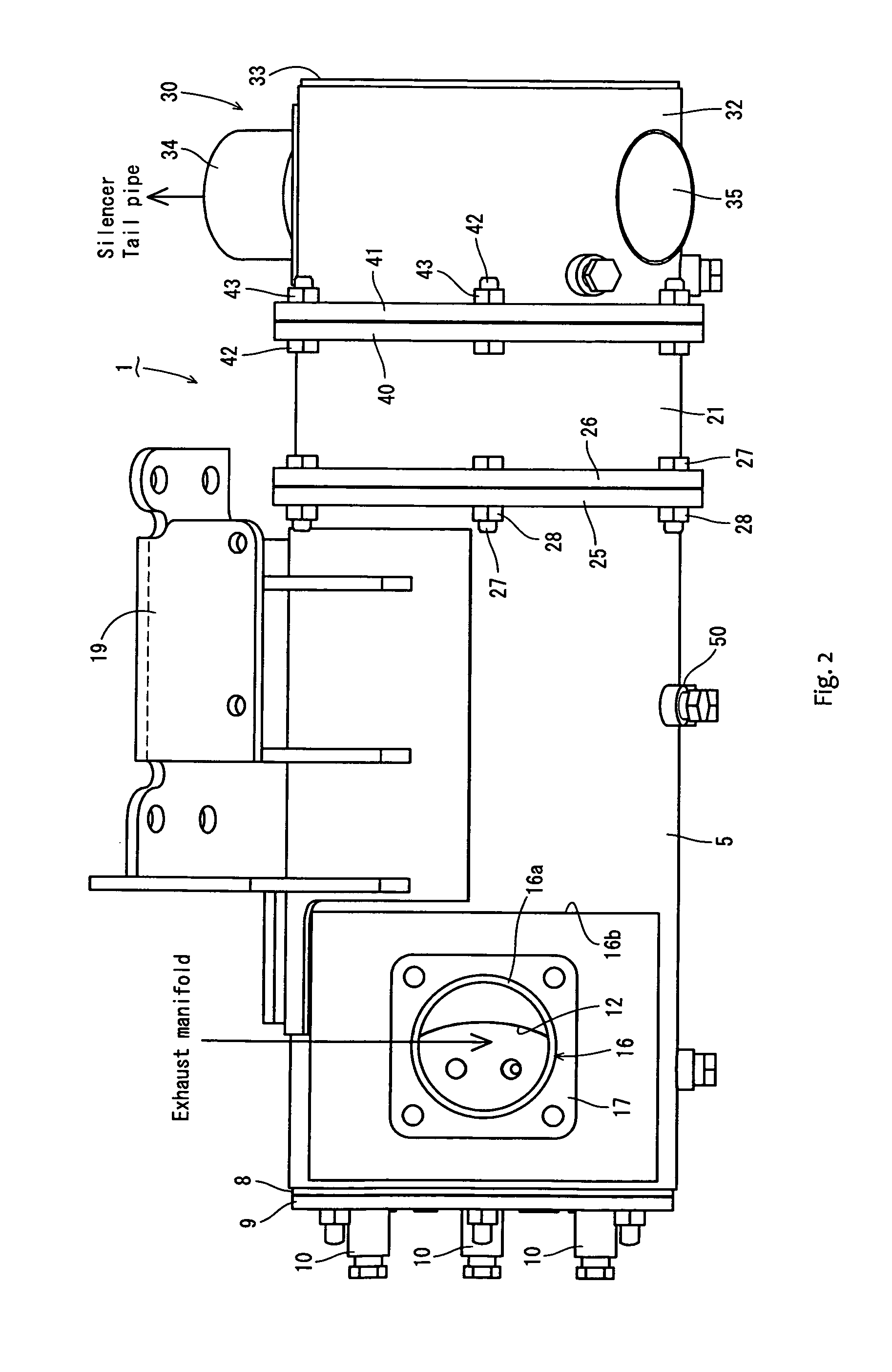 Exhaust gas purifying device