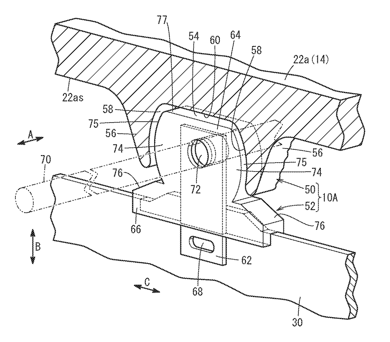 Separator supporting structure