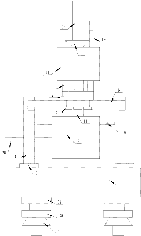 Automatic feeding flour mixing device