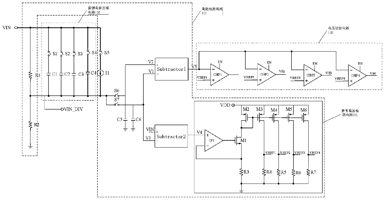 Input voltage bleeder circuit and overvoltage protection switch