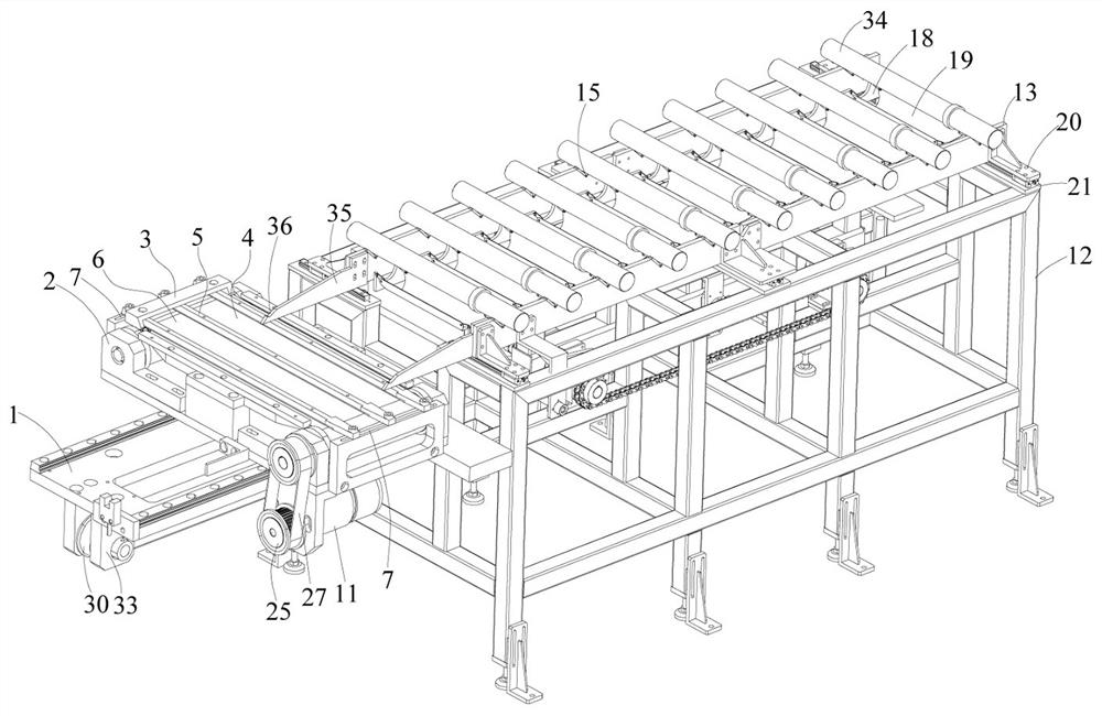 Motor shaft conveying line