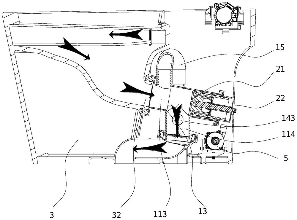 Closestool and blowdown device thereof