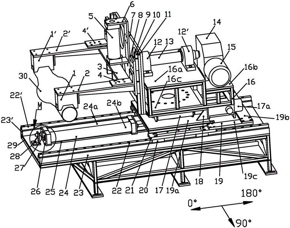 Automatic feeding and discharging equipment for swelling pressure forming of automobile axle housing pipe fittings