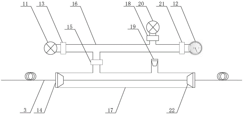 High-sensitivity distribution type hydrostatic pressure sensor and method of measuring fluid environment pressure by using high-sensitivity distribution type hydrostatic pressure sensor