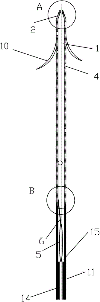 Pancreatic juice inner drainage tube and drainage tool