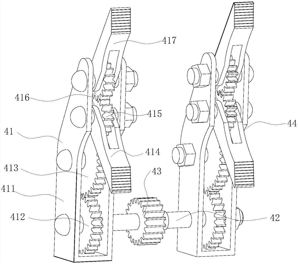 Variable posture waste picking-up end executor