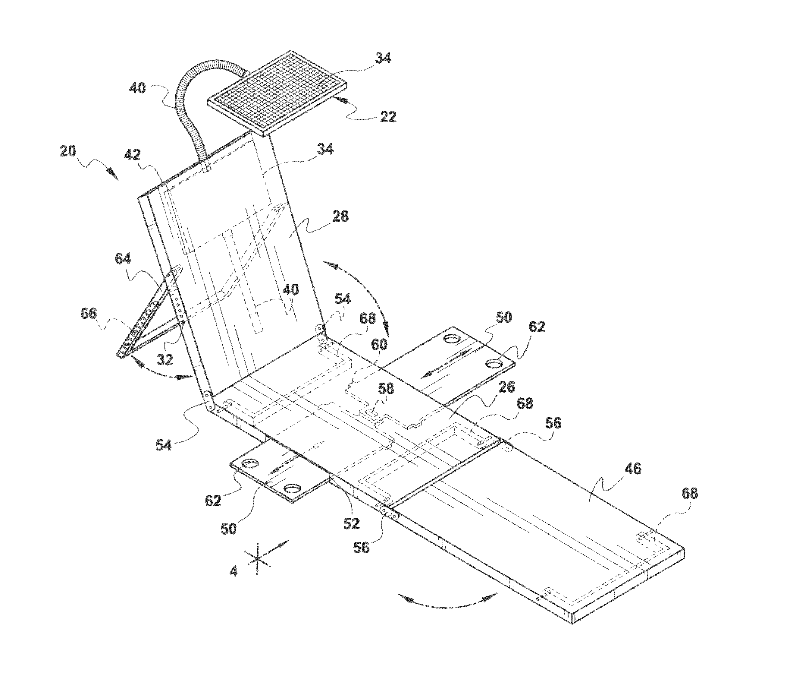 Chair provision with an apparatus for converting solar energy to power electrical devices