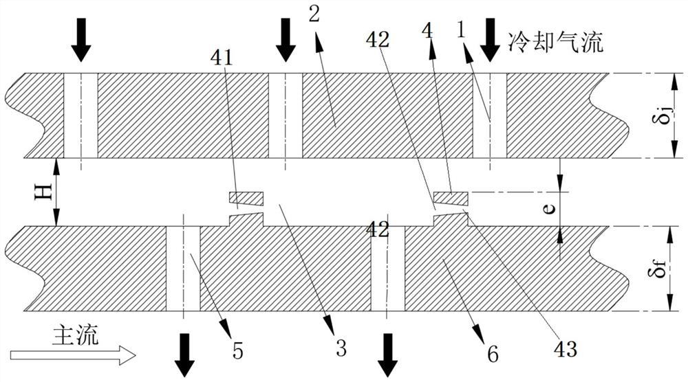 Cooling structure with slit rib laminates for turbofan engine combustion chamber and cooling method