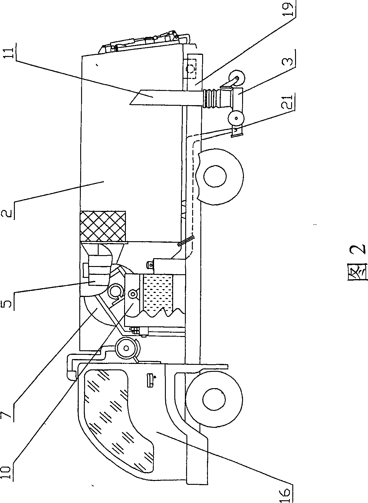 Composite transmission environmental sanitation dumper