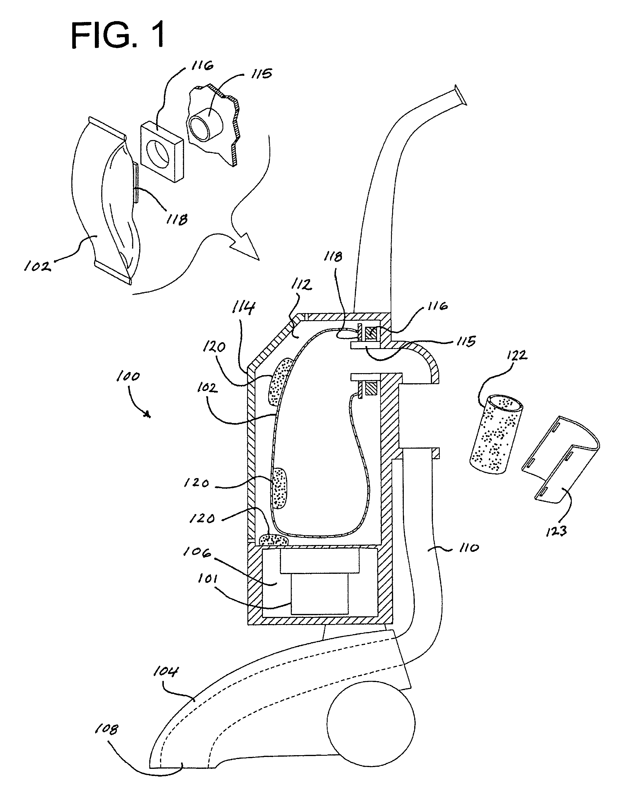 Sodium bicarbonate vacuum bag inserts