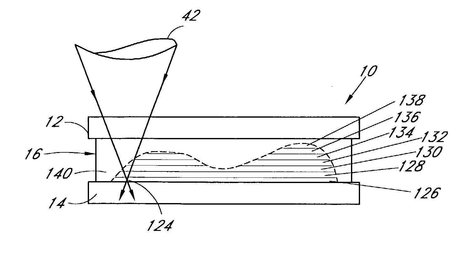 Apparatus and method of fabricating a compensating element for wavefront correction using spatially localized curing of resin mixtures