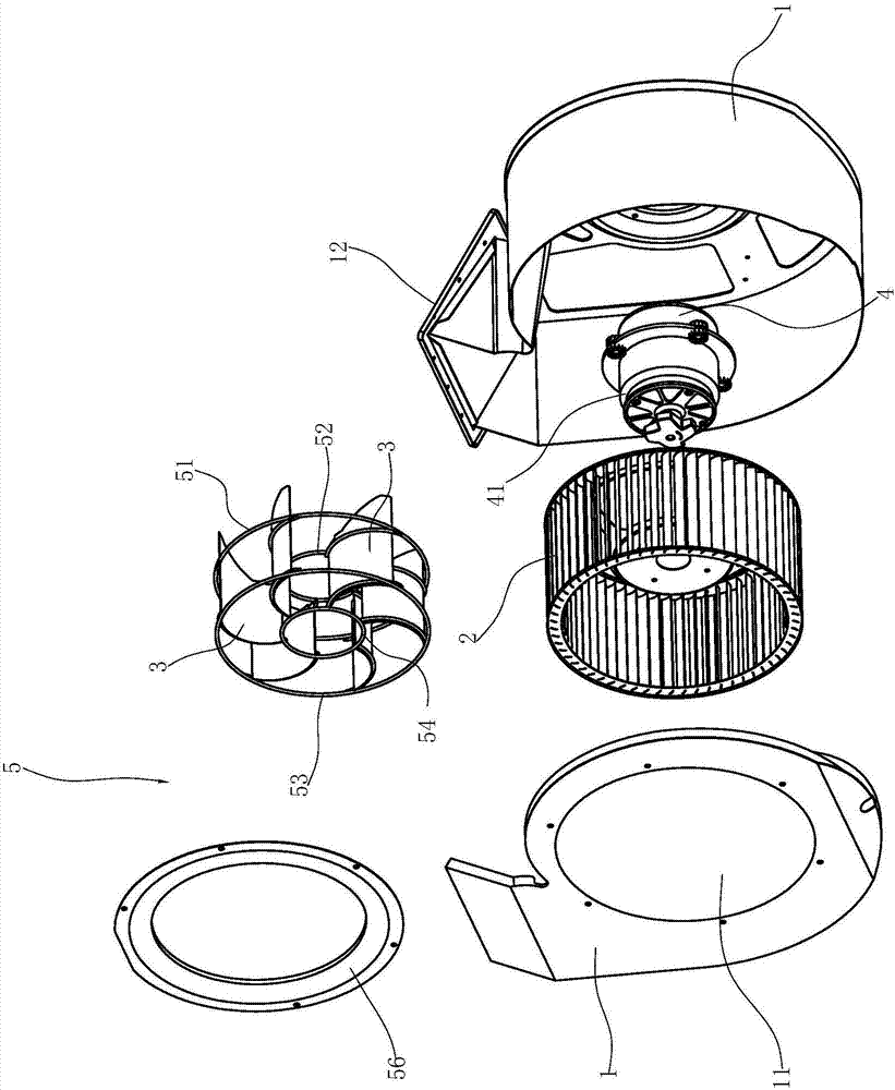 Multi-wing centrifugal fan