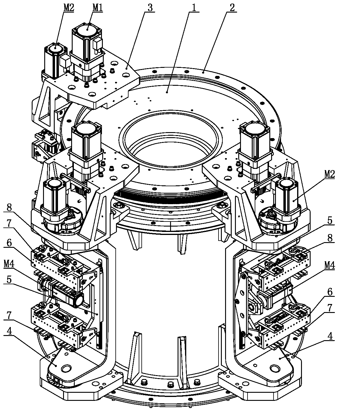 Control system and control method for multi-station rotary flocking