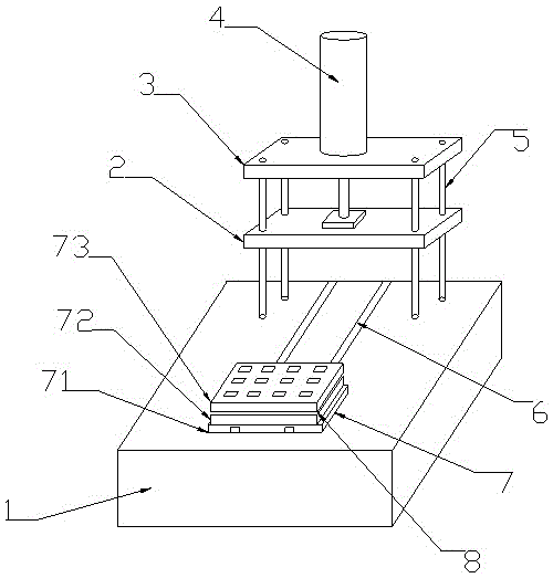 A high temperature sticking fixture