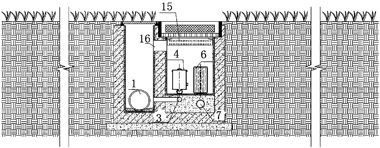 Regulation and storage structure for sponge city road construction