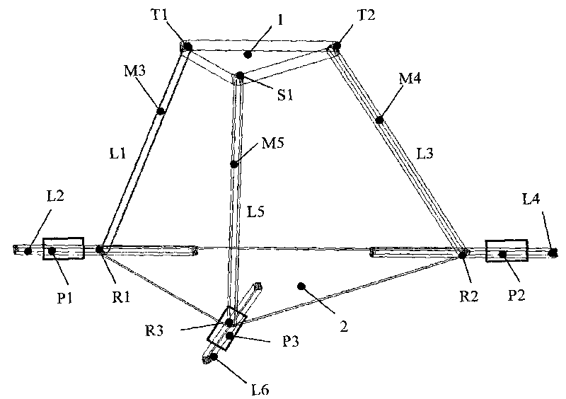 2-PRT and PRS spatial parallel robotic mechanism with three degrees of freedom (DOF)