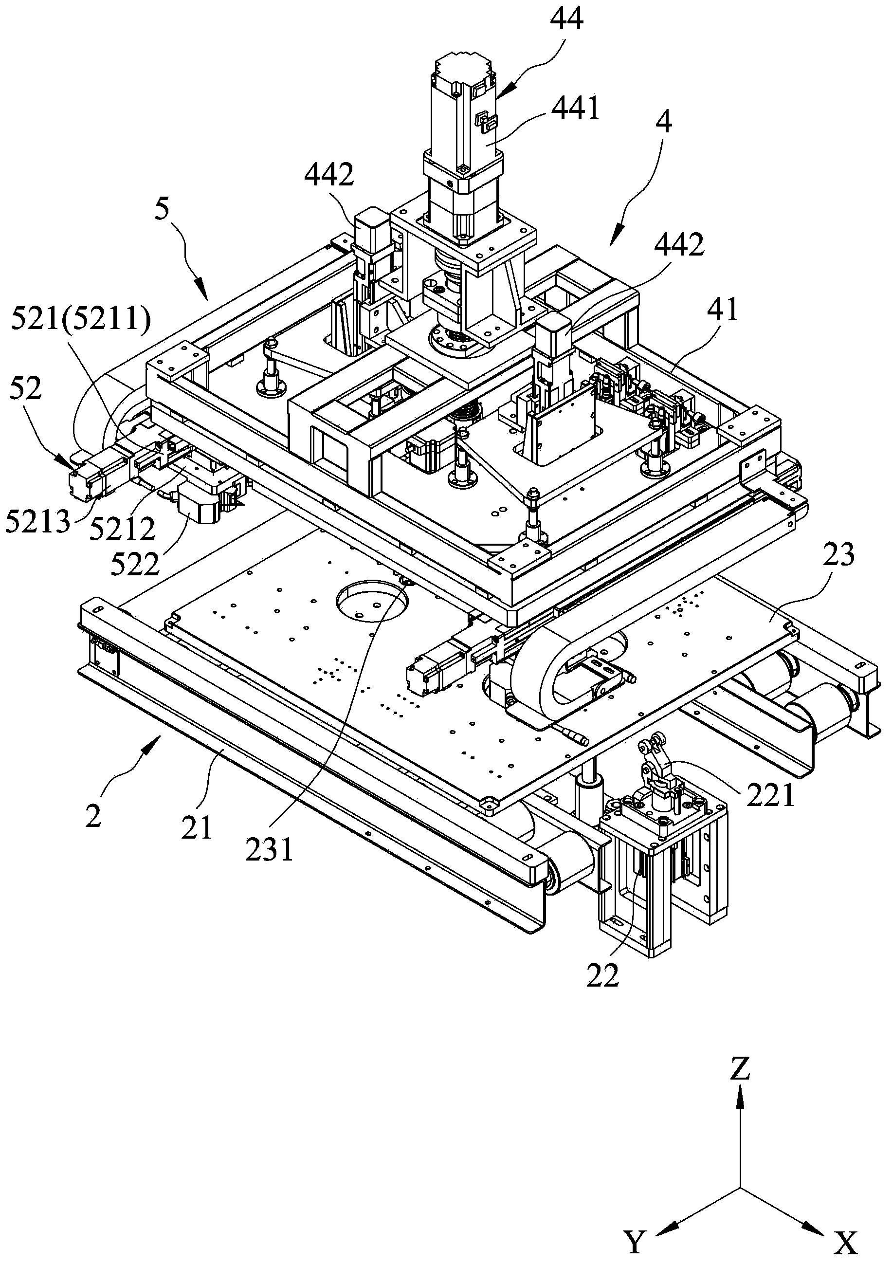 Transmission line automatic jacking alignment platform device and automatic alignment method thereof