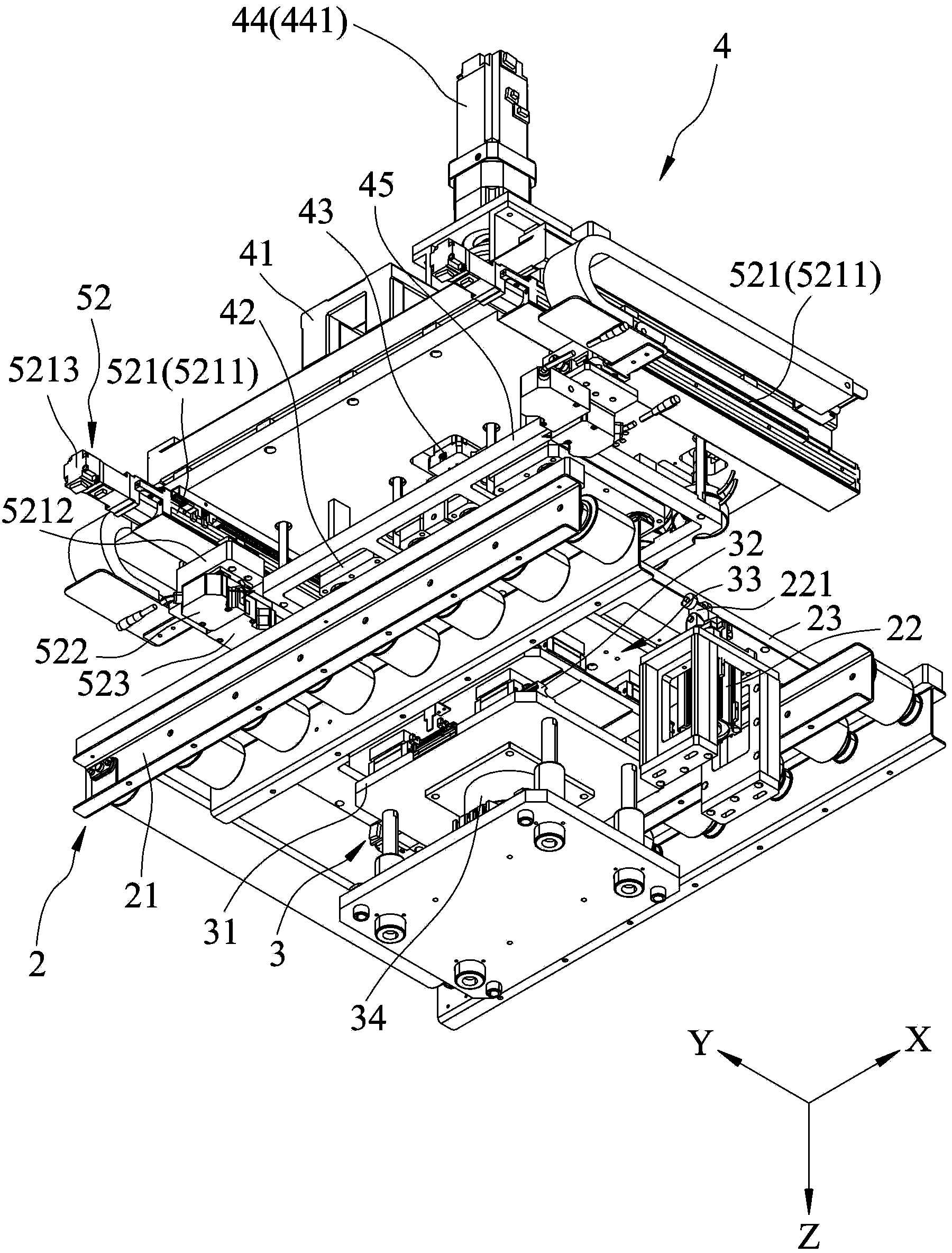 Transmission line automatic jacking alignment platform device and automatic alignment method thereof