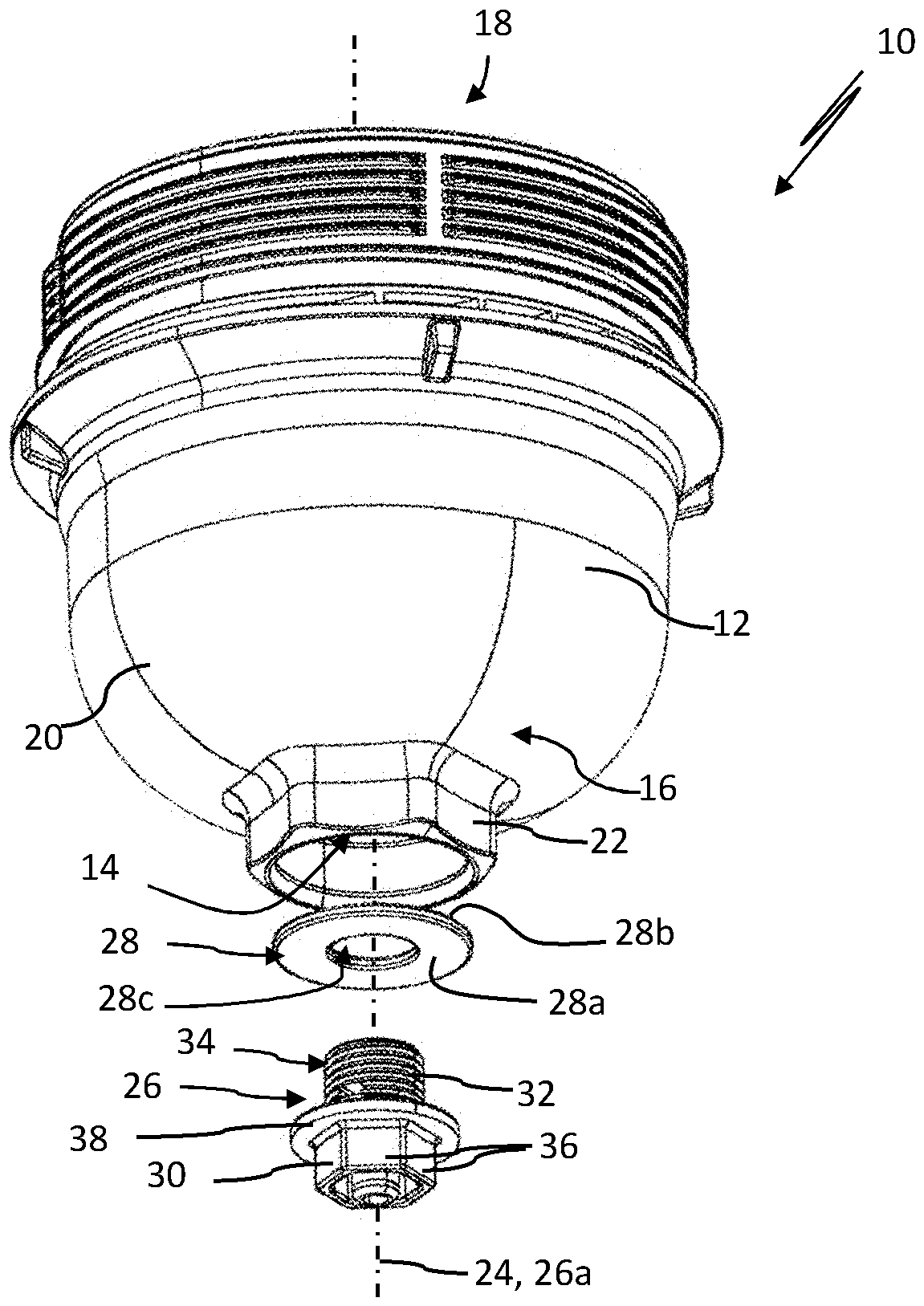 Drainage system for fluid filter