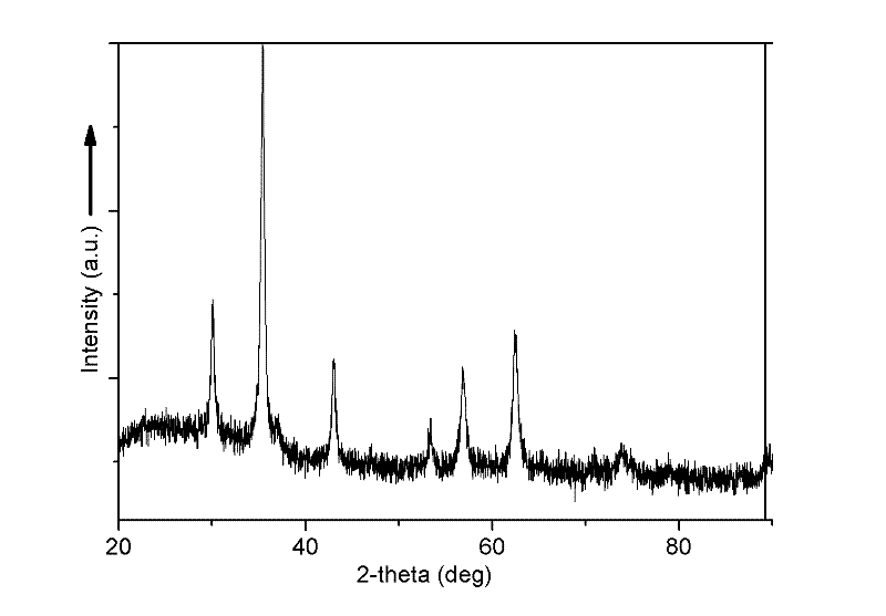 Preparation method of polyacrylic-acid modified water-soluble ferrite nano-cluster