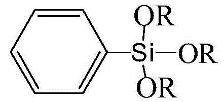 Method for preparing phenyl trialkyl alkoxy silane by nucleophilic method