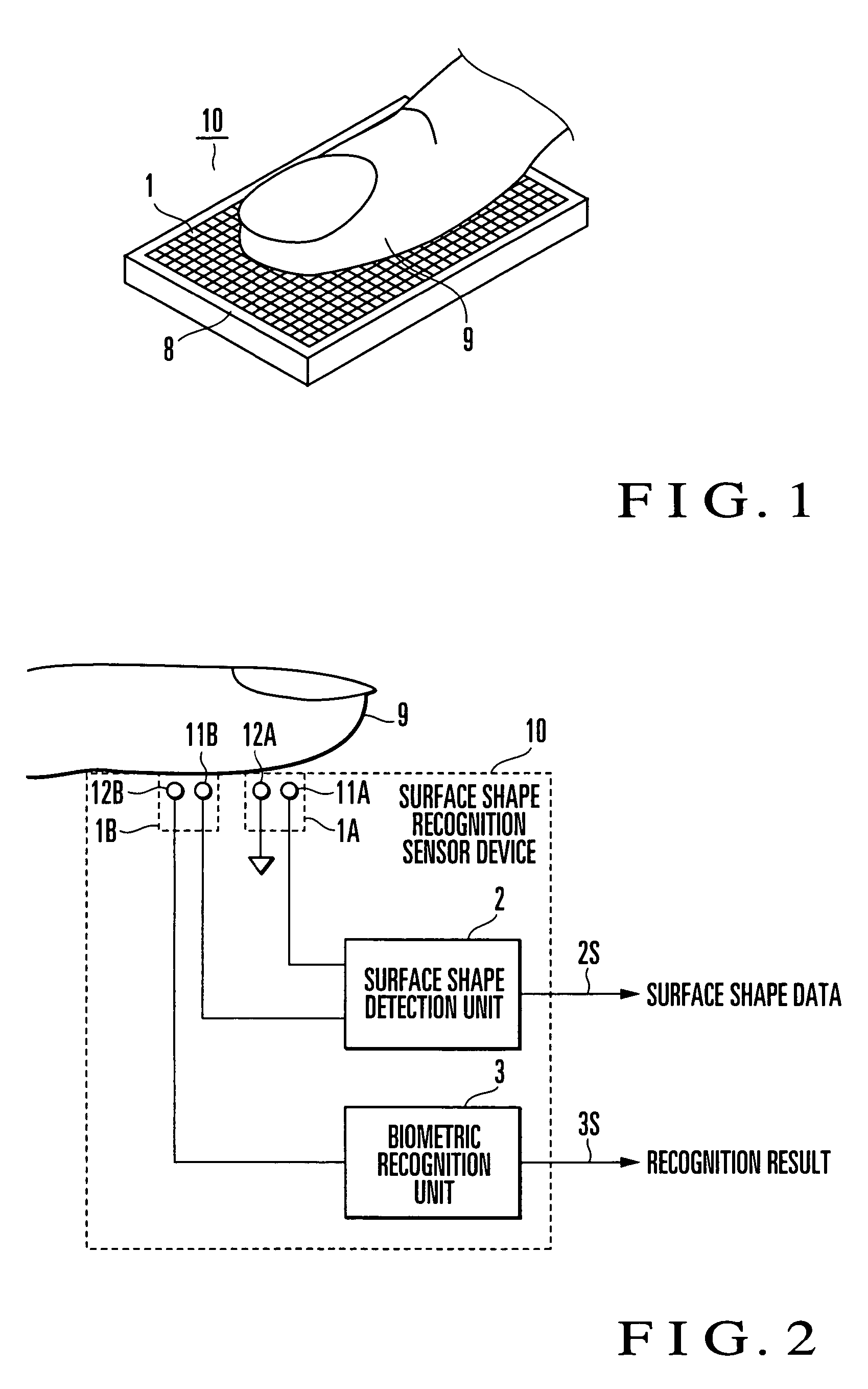 Surface shape recognition sensor