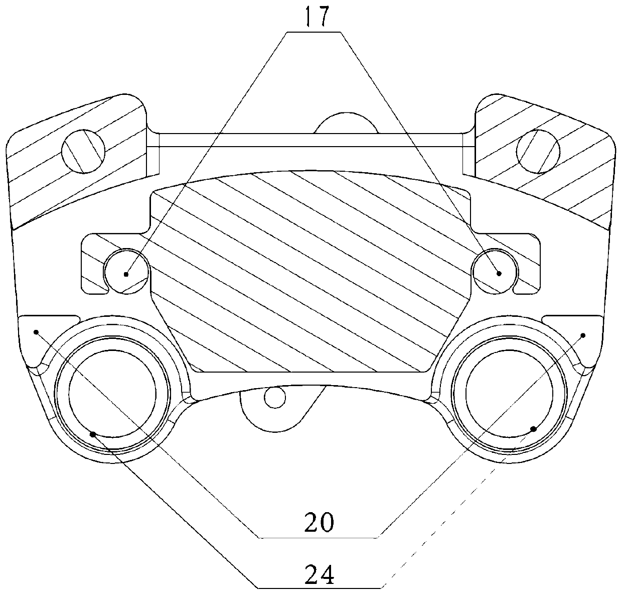 Electronic parking braking caliper special for parking braking