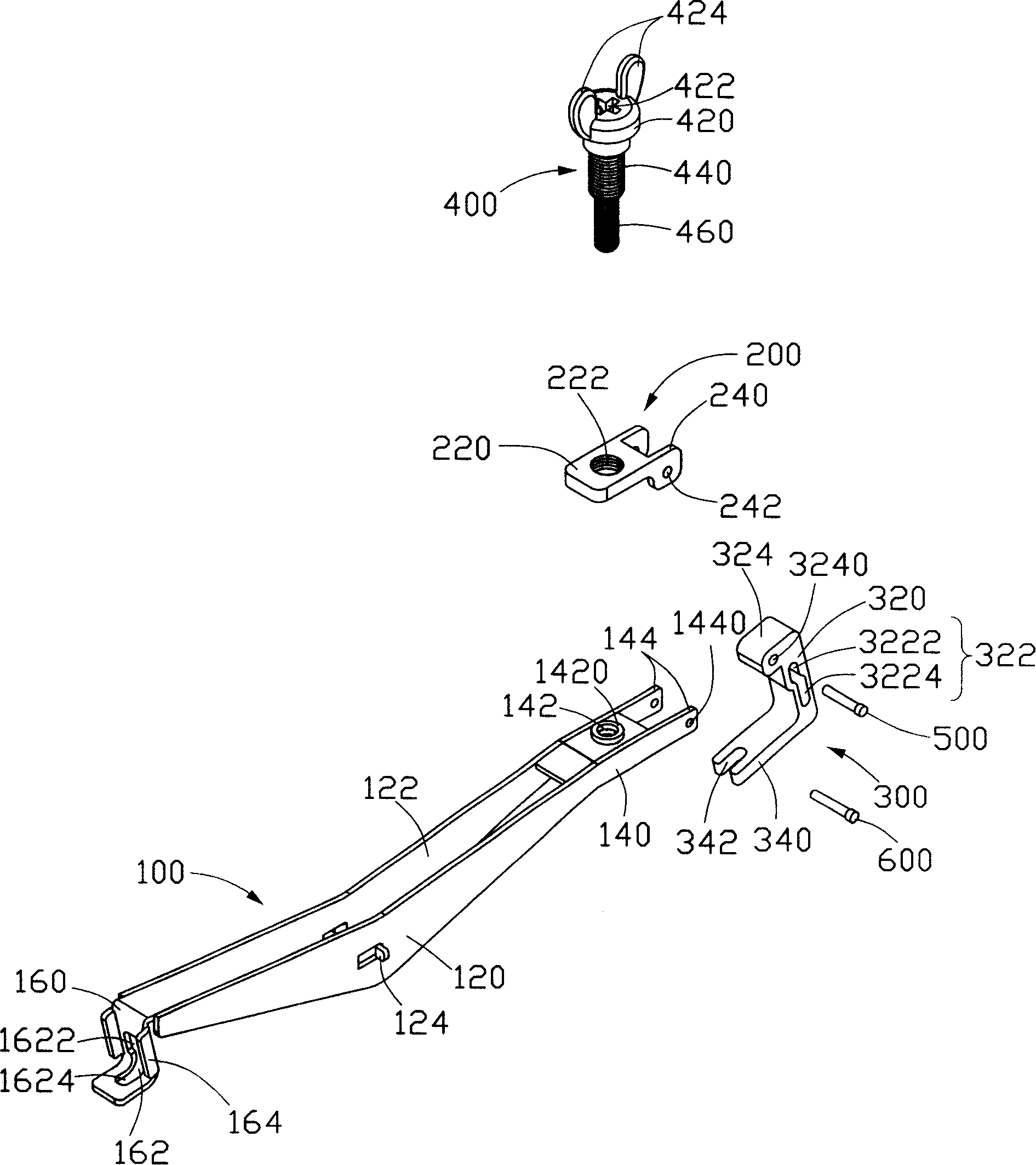 Buckling device of radiator