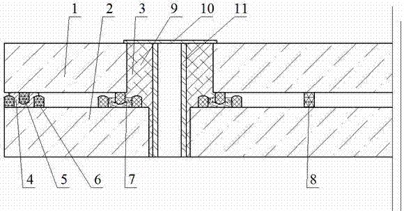 Plain vacuum glass with installing holes by glass welding at sealed edge of sealing strip