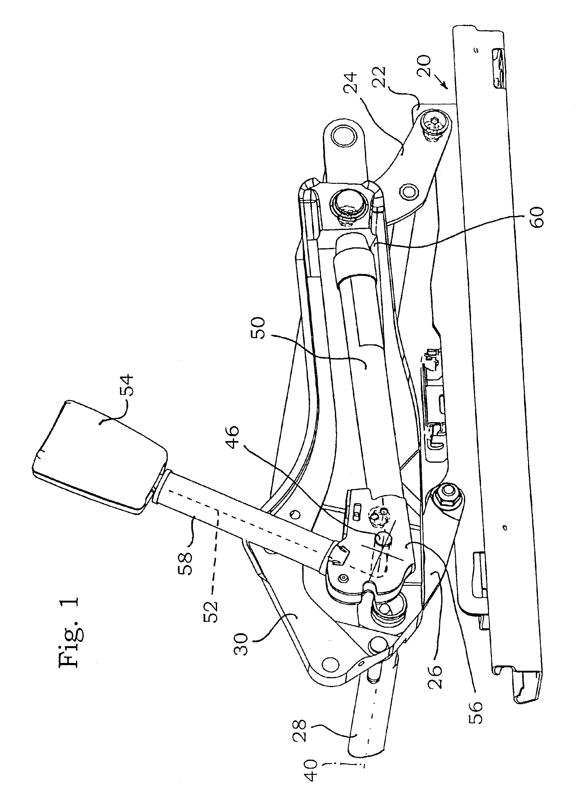 Vehicle seat with a catch on one side and with a retaining device