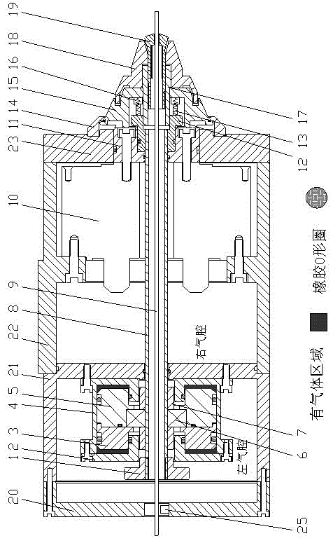 Rotary axis device integrated with pneumatic clamping mechanism for thin-walled pipes