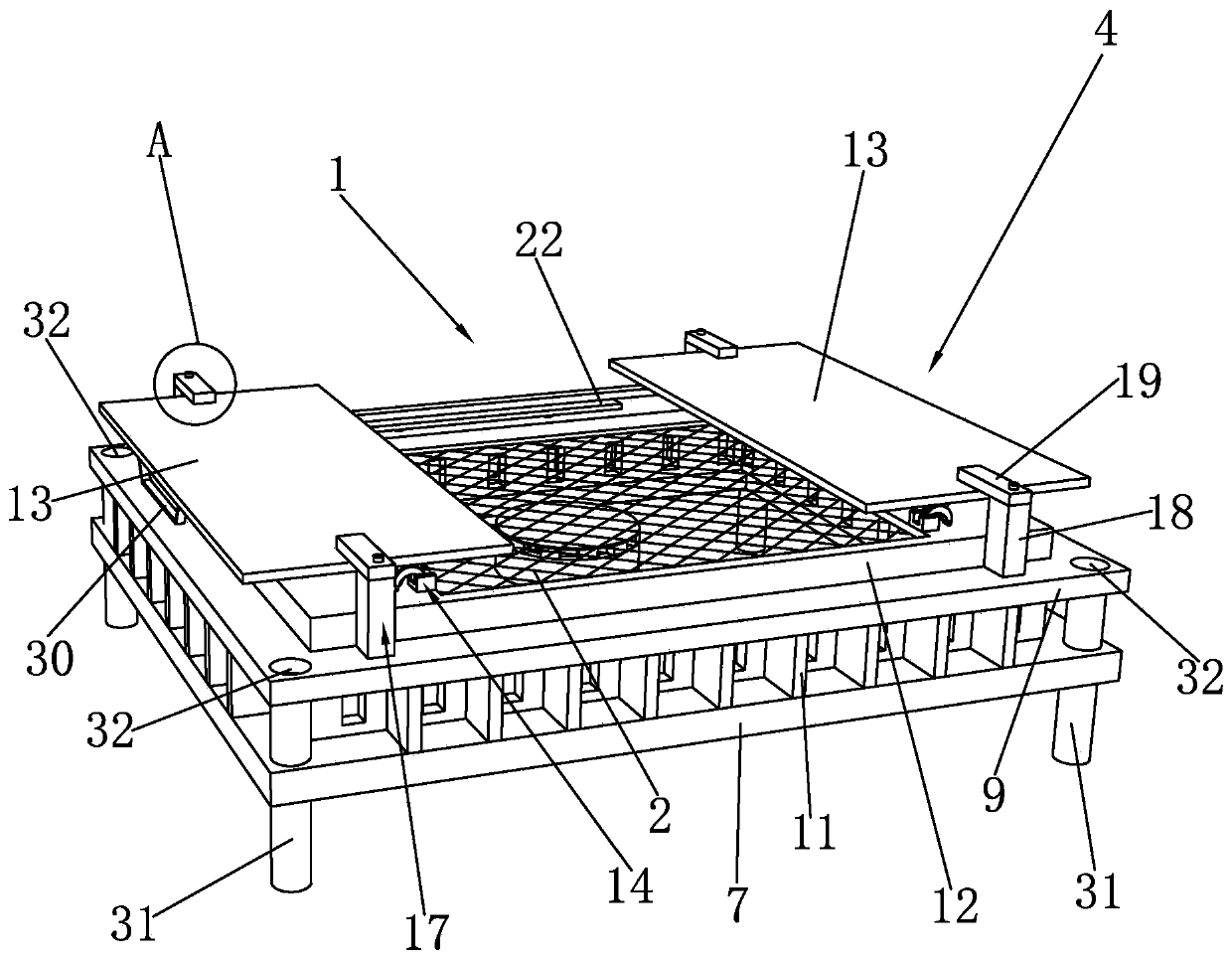 Breeding frame and cleaning method thereof