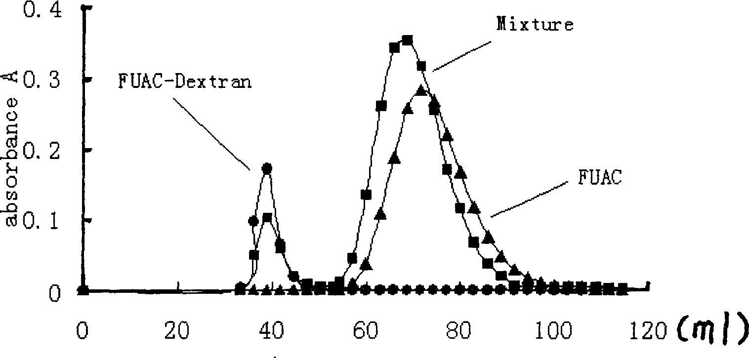 Fluorouracil-dextran and process for preparing the same