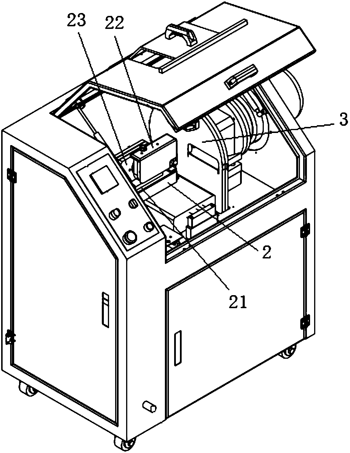 Test piece grinding machine