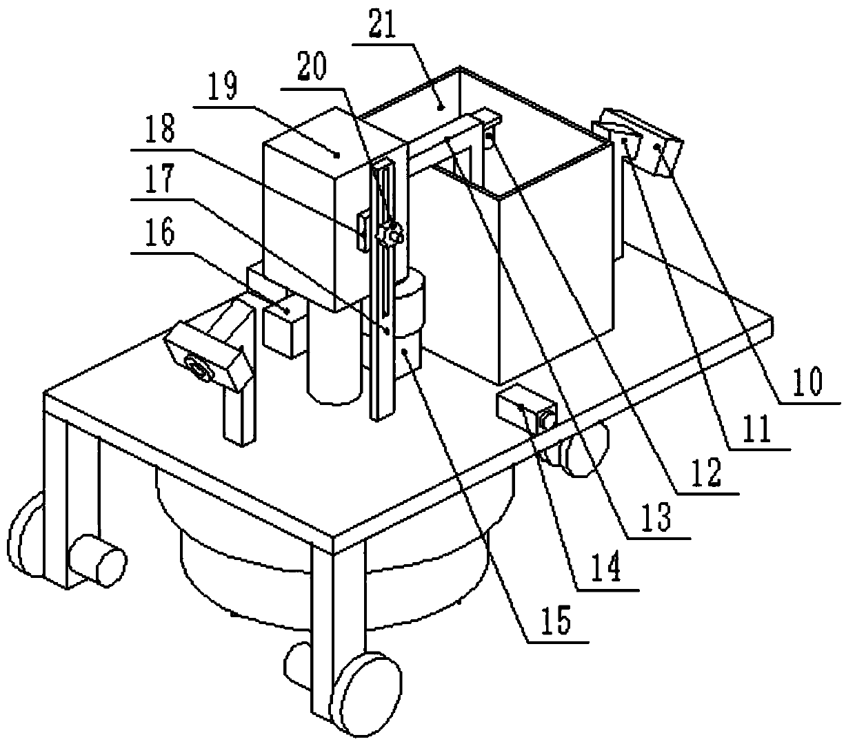 A floor cleaning device for decoration