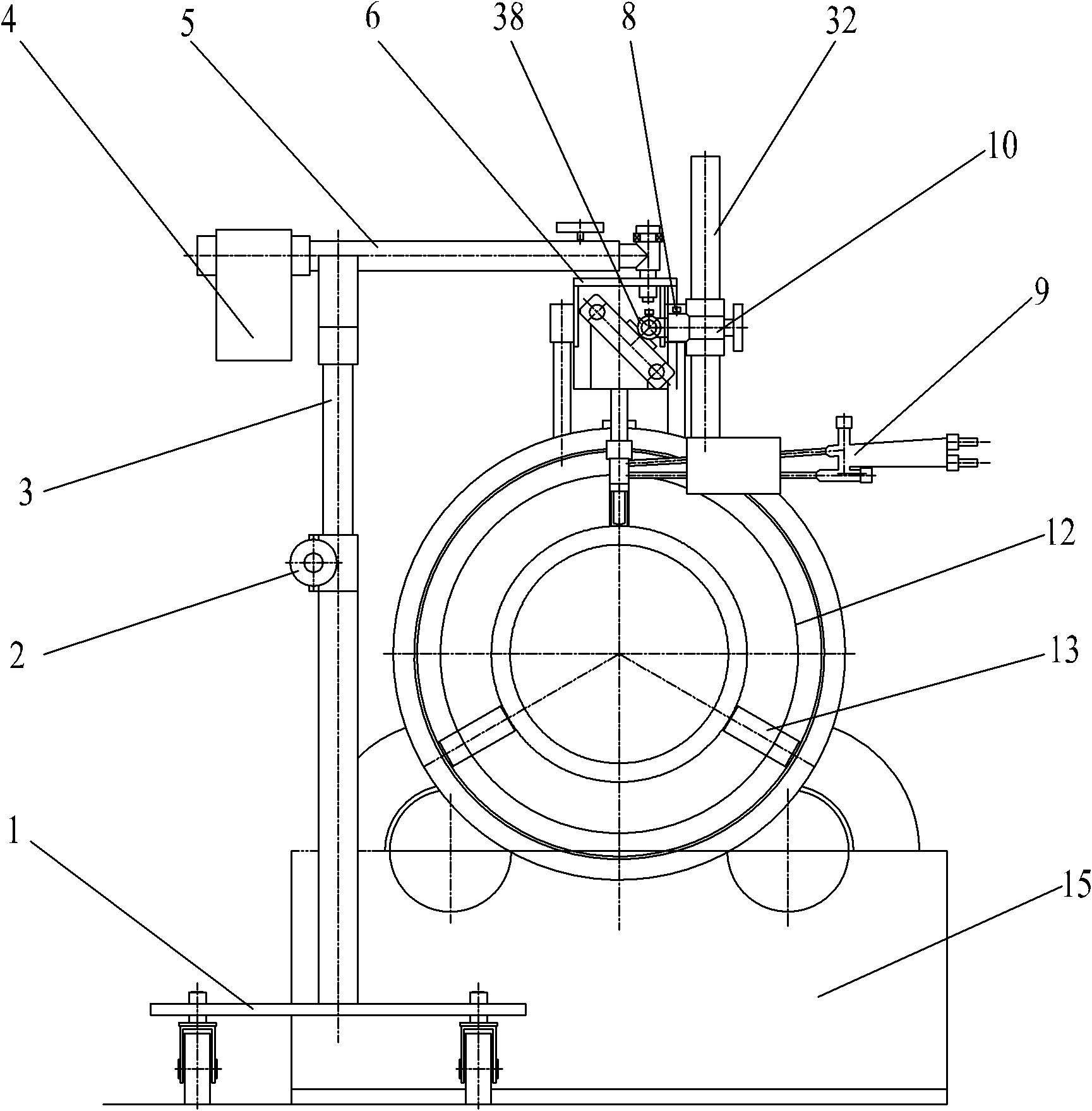 Saddle-shaped pipe end cutting device