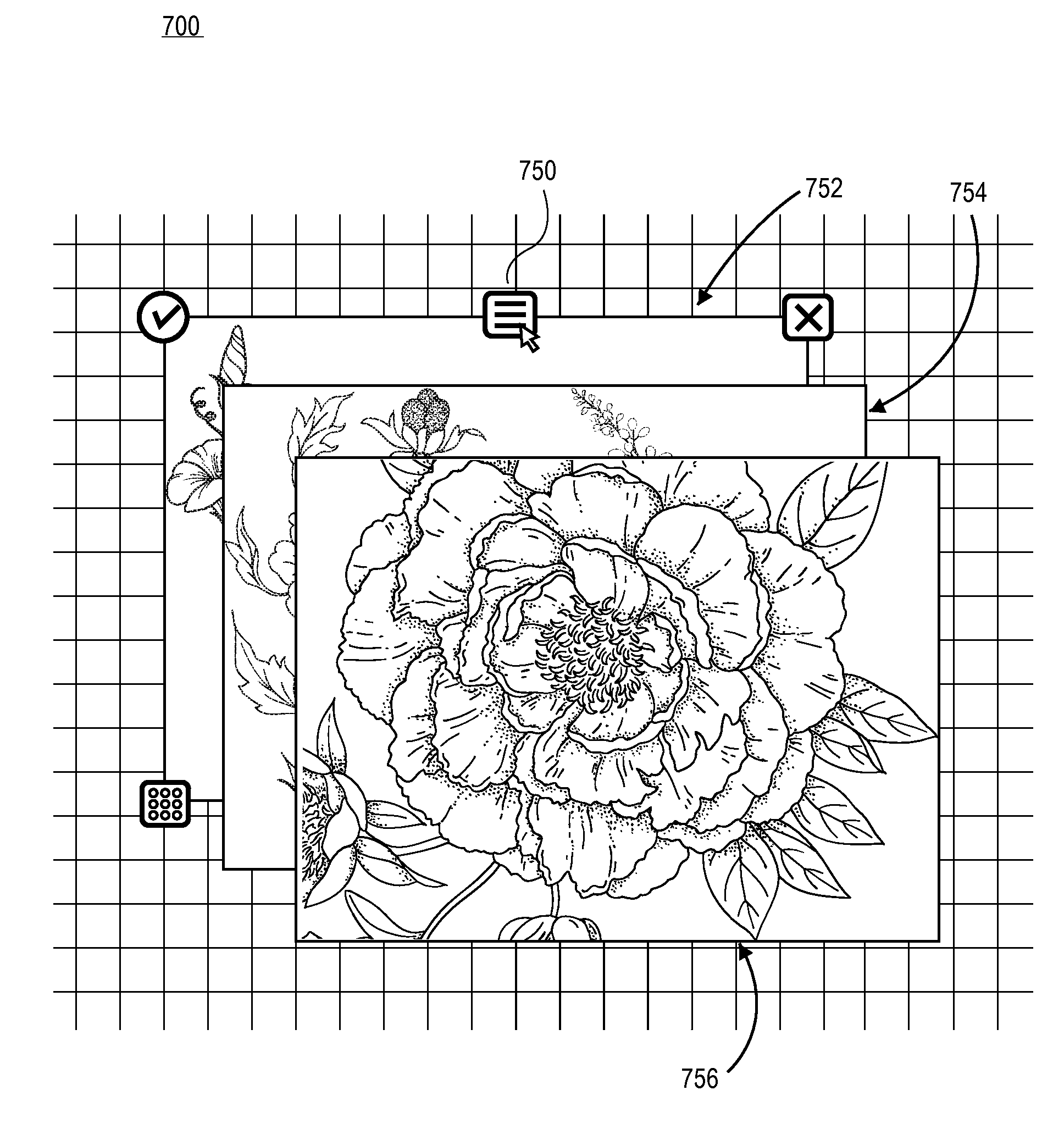 Cursor driven interface for layer control