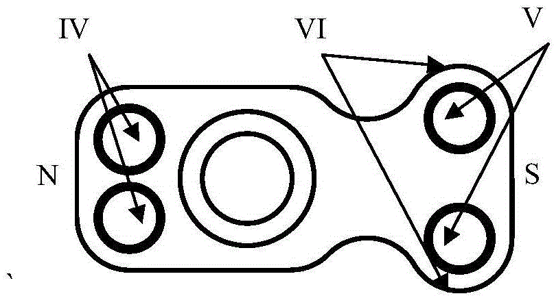 Position state detection device for satellite-bone R-type waveguide switch