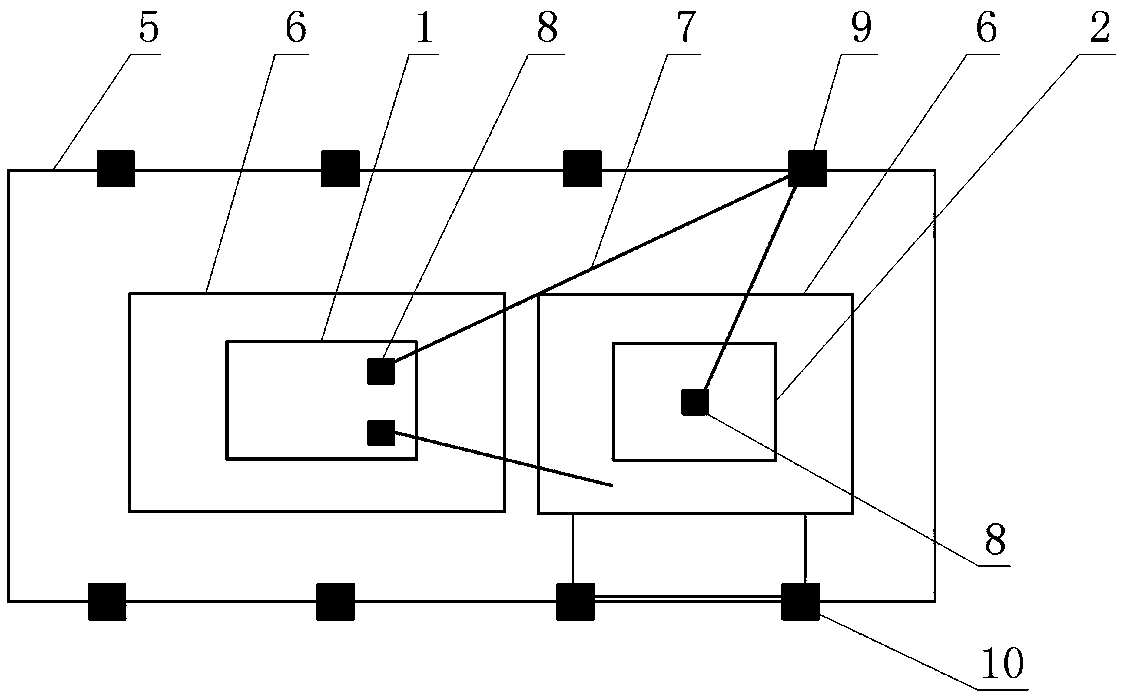 AC-DC chip and high-voltage free-wheel diode integrated chip structure and power module group