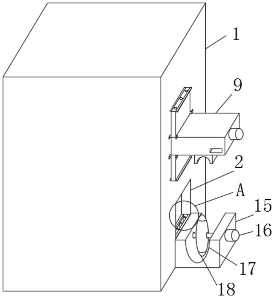 A plastic granulator discharge equipment with an anti-clogging structure