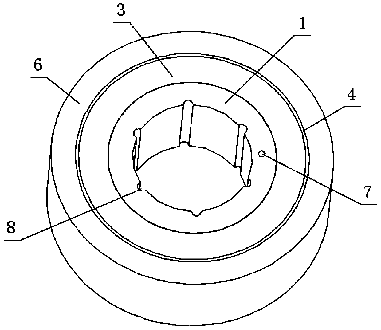 Single-row inner ring thrust ball bearing