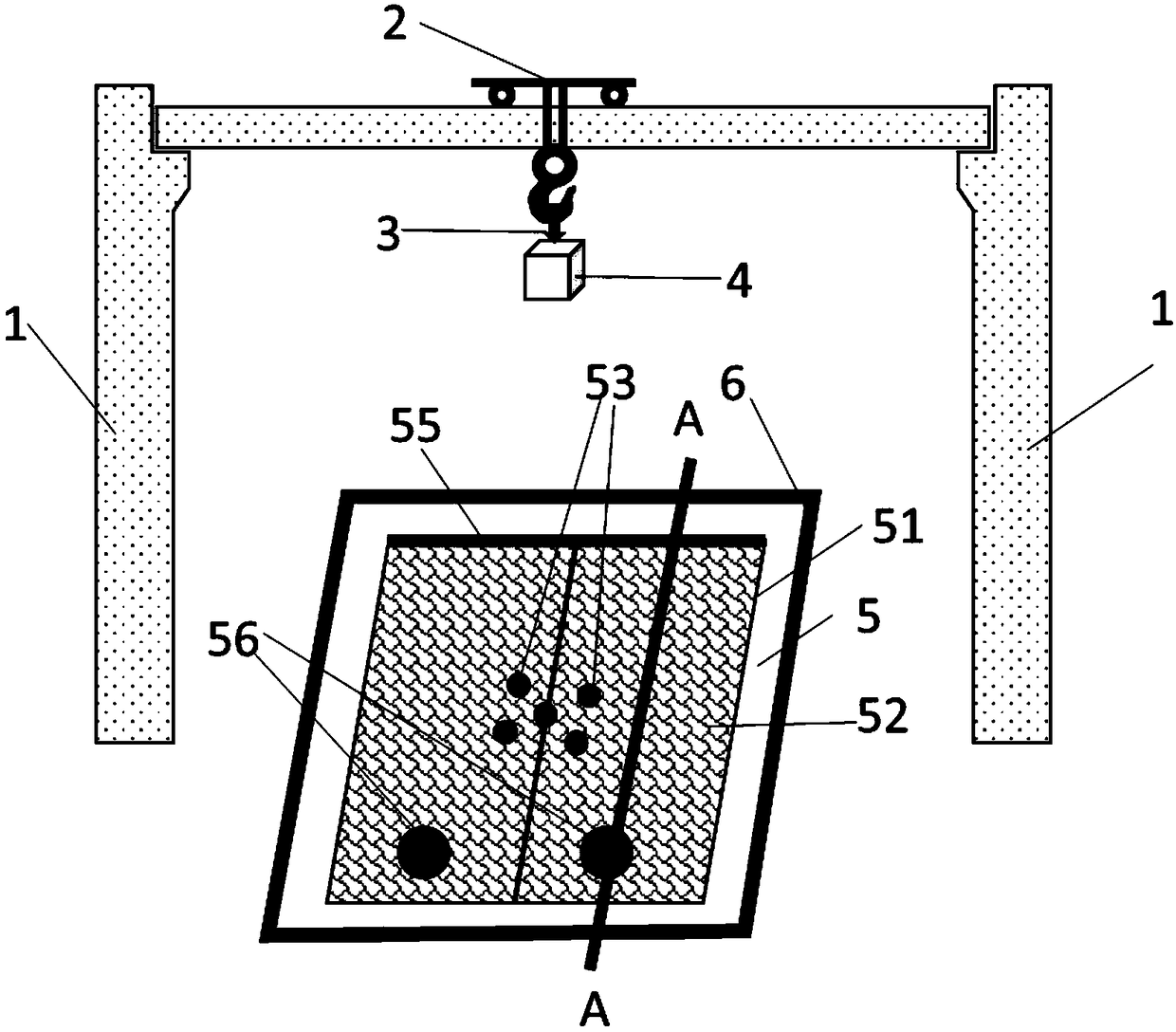 Testing apparatus for determining rockfall recovery coefficient by considering contact relation and testing method