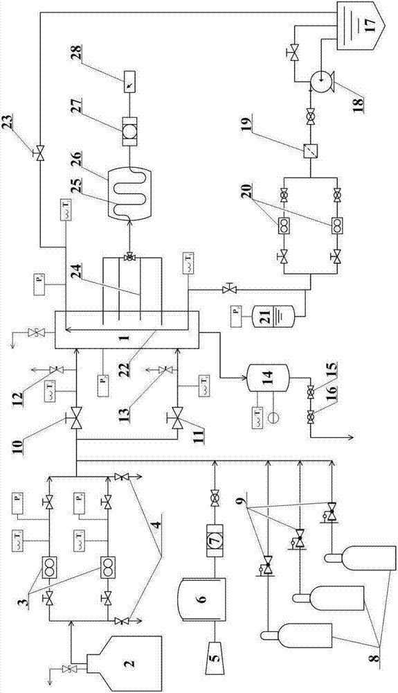 Experimental device for condensation heat-exchange of steam containing multi-component non-condensable gases