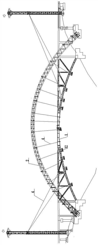 A construction method for dismantling a truss-type composite arch bridge